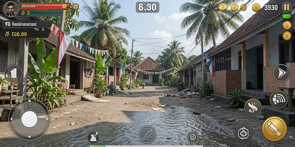 mc777 - Screenshot level baru yang menantang dengan latar belakang menakjubkan.