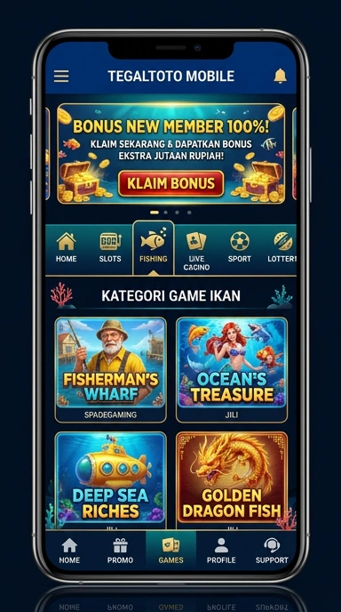 Layar utama tegaltoto — antarmuka bersih setelah instalasi